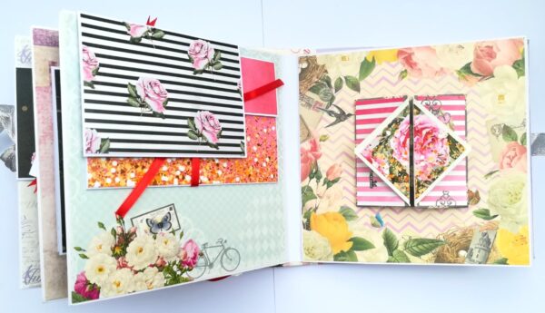 Treasured Memories Sparkling Handmade Scrapbook image Treasured Memories Sparkling Handmade Scrapbook image