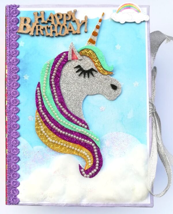 Sparkling Unicorn Birthday Scrapbook image