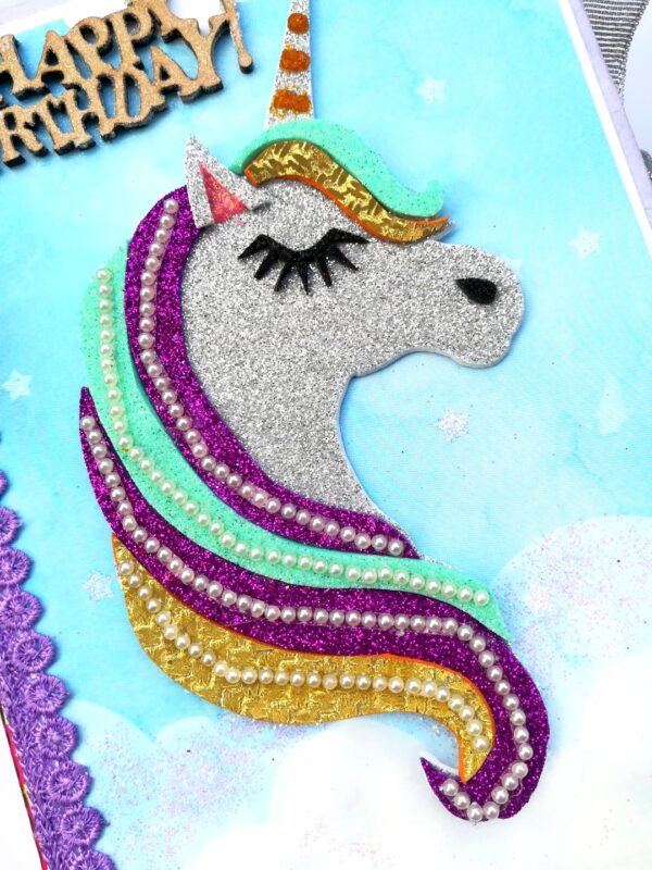 Sparkling Unicorn Birthday Scrapbook image