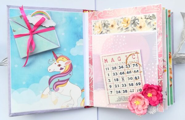 Sparkling Unicorn Birthday Scrapbook image