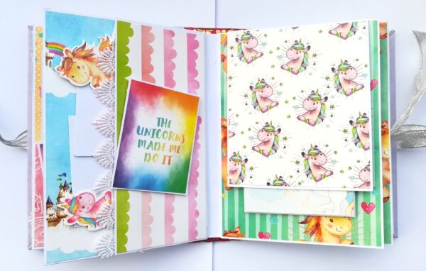 Sparkling Unicorn Birthday Scrapbook image