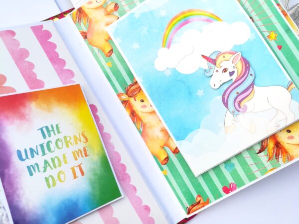Sparkling Unicorn Birthday Scrapbook image