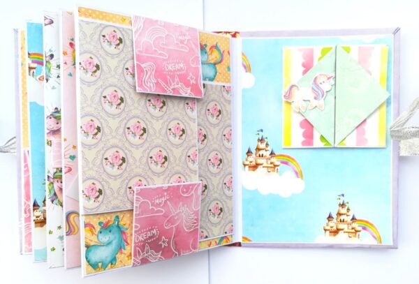 Sparkling Unicorn Birthday Scrapbook image