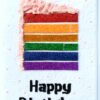 Sparkling Rainbow Cake Birthday Greeting card image