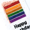 Sparkling Rainbow Cake Birthday Greeting card image