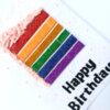 Sparkling Rainbow Cake Birthday Greeting card image