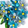 Blue Quilled Bouquet Greeting Card image