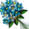 Blue Quilled Bouquet Greeting Card image