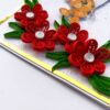 Balloon and Red Quilled Flowers Birthday Card image