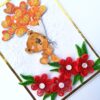 Balloon and Red Quilled Flowers Birthday Card image