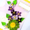 Sparkling Multicolored Quilled Flowers Card image Sparkling Multicolored Quilled Flowers Card image