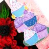 Sparkling Red Quilled Flowers Birthday Card image