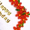 Quilled Orange Flowers Corner Birthday Card image