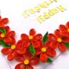 Quilled Orange Flowers Corner Birthday Card image