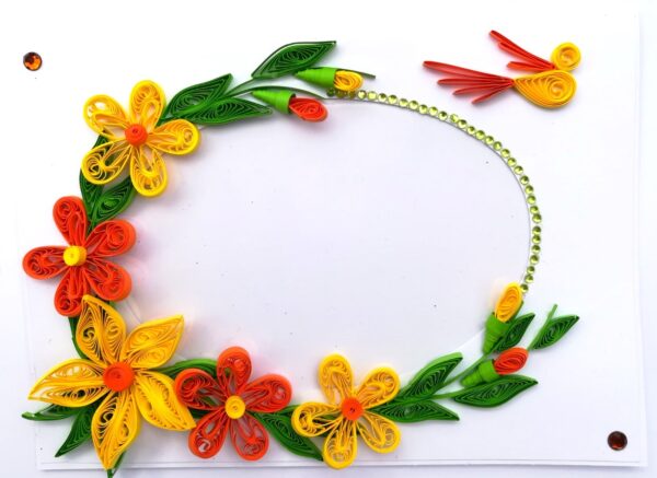Yellow Themed Photo Frame Greeting Card image