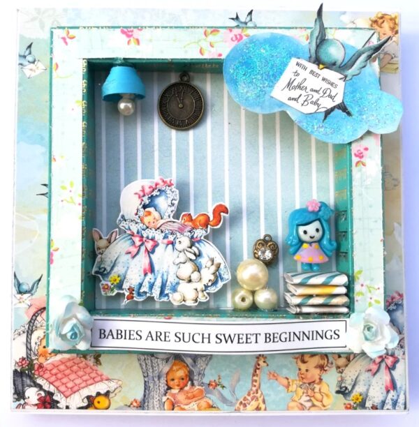 Baby Boy - 2 fold Mini Scrapbook image