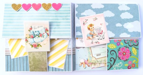 Baby Boy - 2 fold Mini Scrapbook image