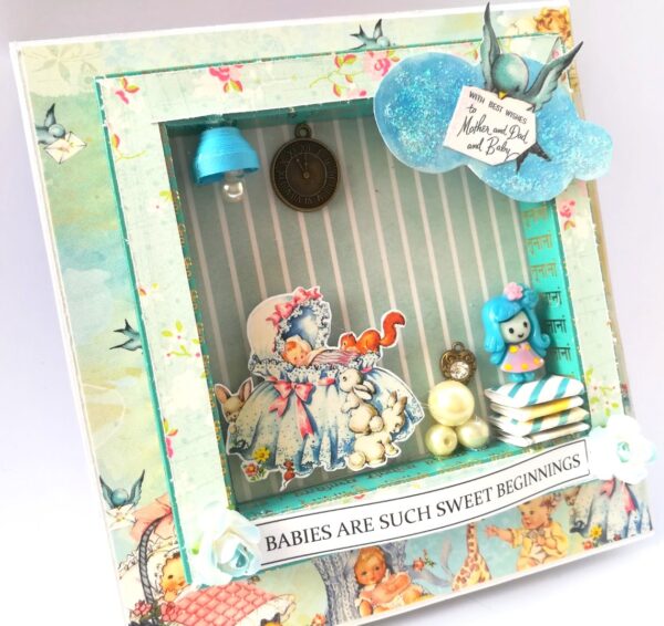 Baby Boy - 2 fold Mini Scrapbook image