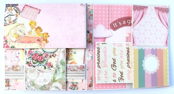 Baby Girl - 2 fold Mini Scrapbook image