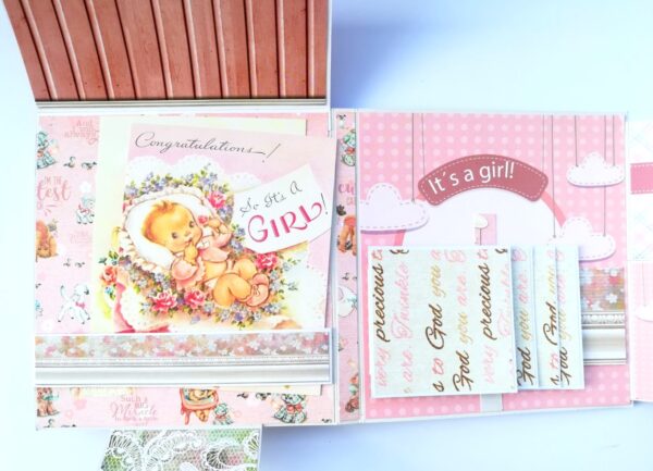 Baby Girl - 2 fold Mini Scrapbook image