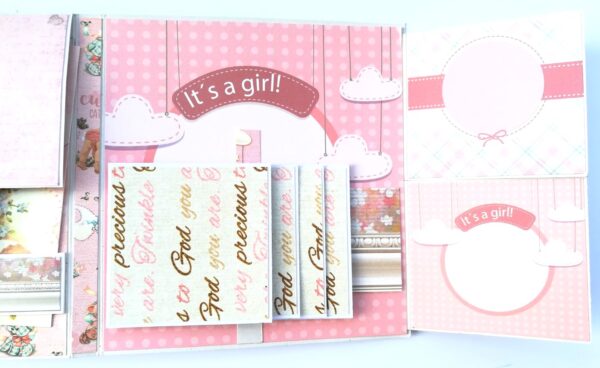 Baby Girl - 2 fold Mini Scrapbook image
