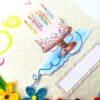 Multicolored Quilled Flowers Birthday Card image
