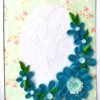 Quilled Blue Flowers Corner Greeting Card image
