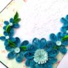 Quilled Blue Flowers Corner Greeting Card image