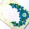 Quilled Blue Flowers Corner Greeting Card image