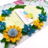 Quilled Yellow & Blue Flowers All Occasion Card image Quilled Yellow & Blue Flowers All Occasion Card image