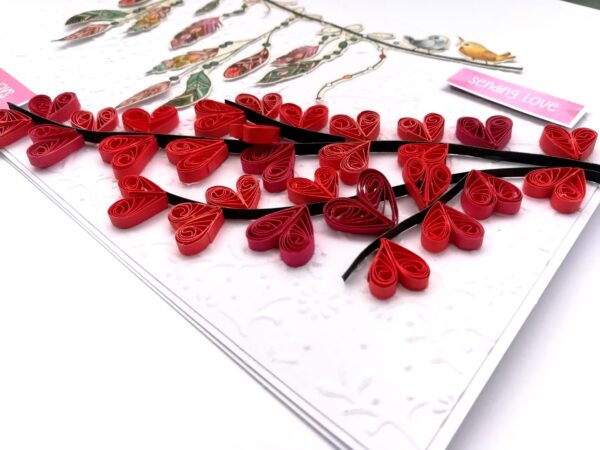 Love and Anniversary Quilled Heart Card image