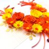 Yellow Themed Quilled Flowers in Heart Greeting Card image Yellow Themed Quilled Flowers in Heart Greeting Card image