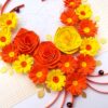 Yellow Themed Quilled Flowers in Heart Greeting Card image Yellow Themed Quilled Flowers in Heart Greeting Card image