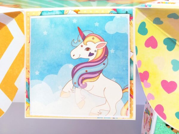 Unicorn themed Birthday Explosion Box image Unicorn themed Birthday Explosion Box image