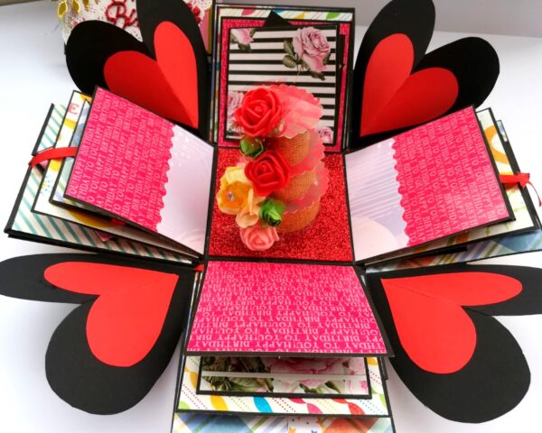 Love & Birthday Handmade Explosion Box image Love & Birthday Handmade Explosion Box image