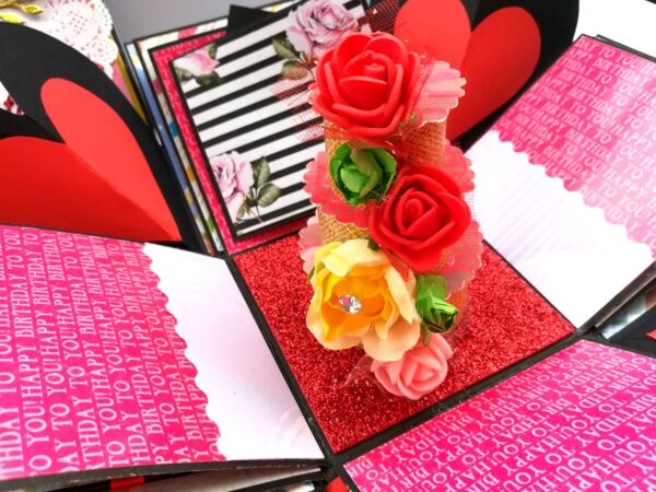 Love & Birthday Handmade Explosion Box image Love & Birthday Handmade Explosion Box image