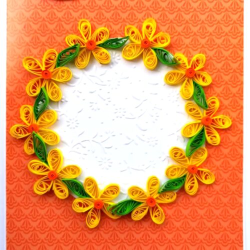 Quilled Yellow Flowers Greeting Card image