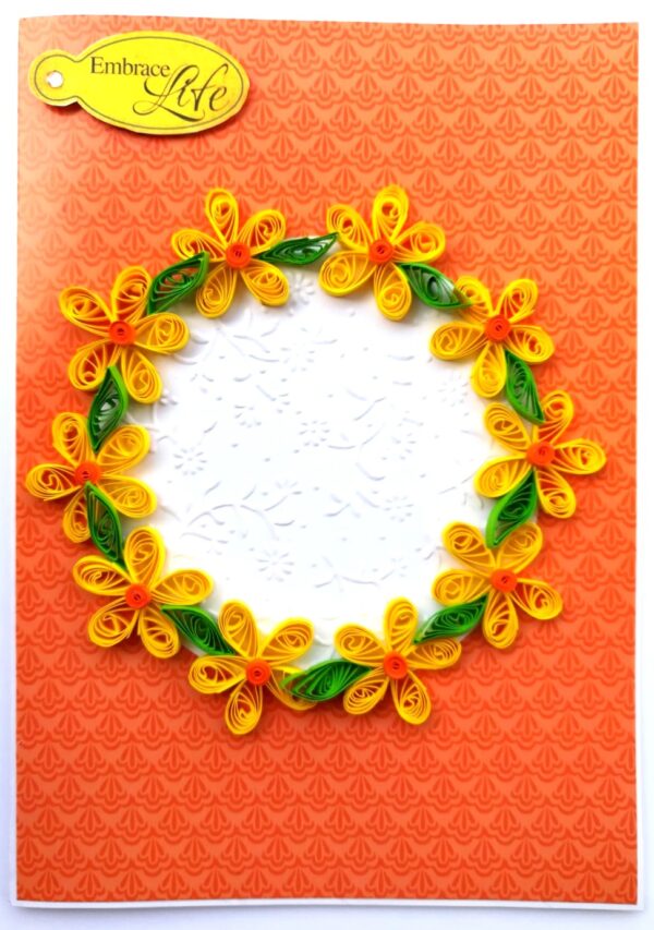 Quilled Yellow Flowers Greeting Card image