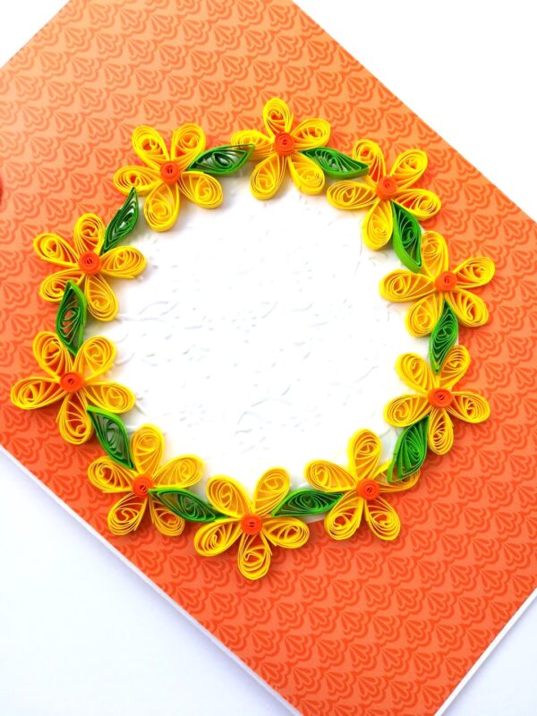 Quilled Yellow Flowers Greeting Card image