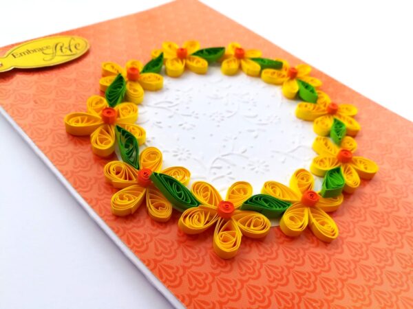 Quilled Yellow Flowers Greeting Card image
