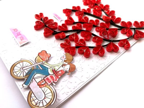 Quilled Hearts Love Greeting Card image