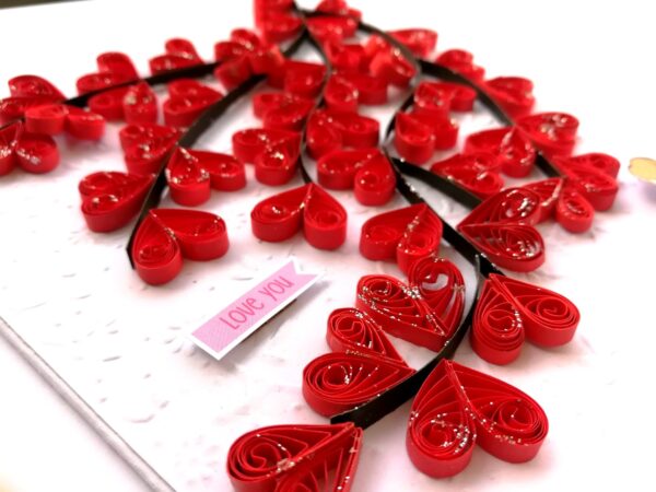 Quilled Hearts Love Greeting Card image