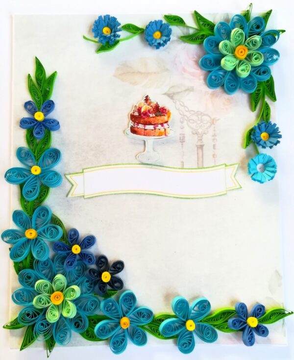 Quilled Blue Themed All Occasion card image