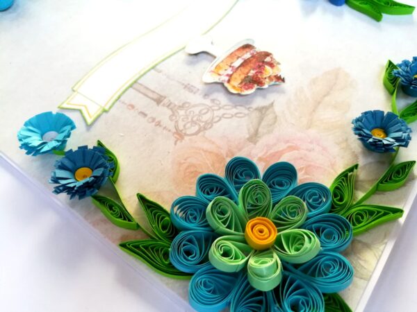 Quilled Blue Themed All Occasion card image