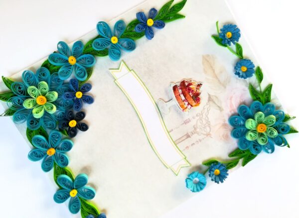 Quilled Blue Themed All Occasion card image