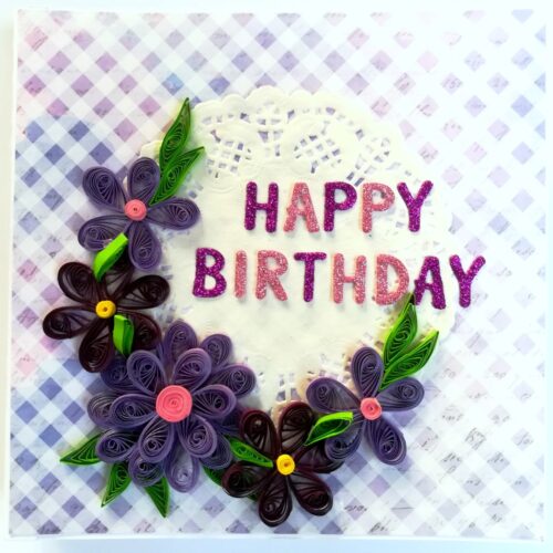 Sparkling Purple Quilled Mini Zigzag Scrapbook - D2 image