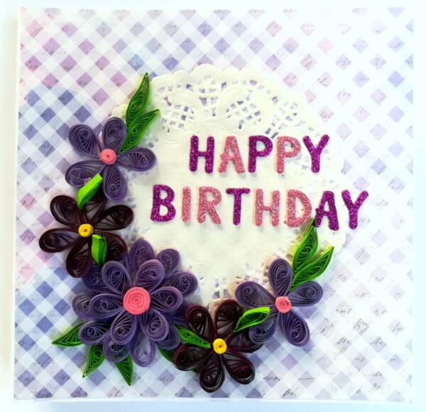 Sparkling Purple Quilled Mini Zigzag Scrapbook - D2 image
