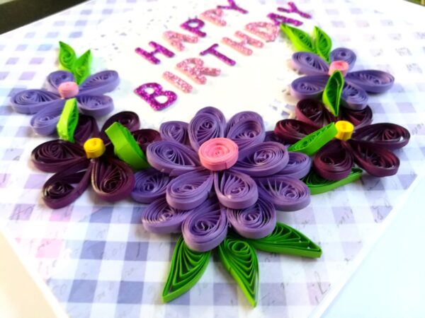 Sparkling Purple Quilled Mini Zigzag Scrapbook - D2 image