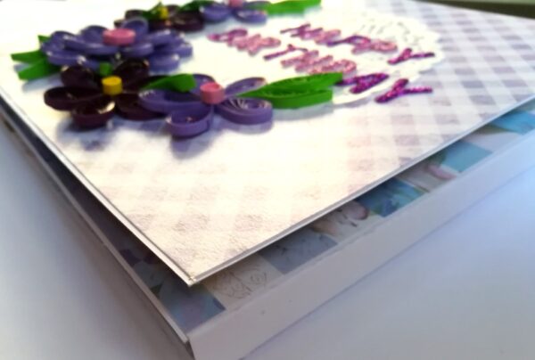 Sparkling Purple Quilled Mini Zigzag Scrapbook - D2 image