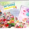 Sparkling Multicolored Birthday Mini Scrapbook C1 image
